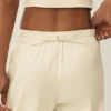 Linen Blend Riviera Wide Leg Pant - Sandy Beige