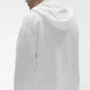 Linen Days Button up Hoodie - White