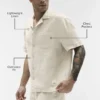 Linen Days Short Sleeve Button up - Bone