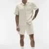 Linen Days Short Sleeve Button up - Bone