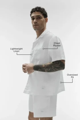 Linen Days Short Sleeve Button up – White