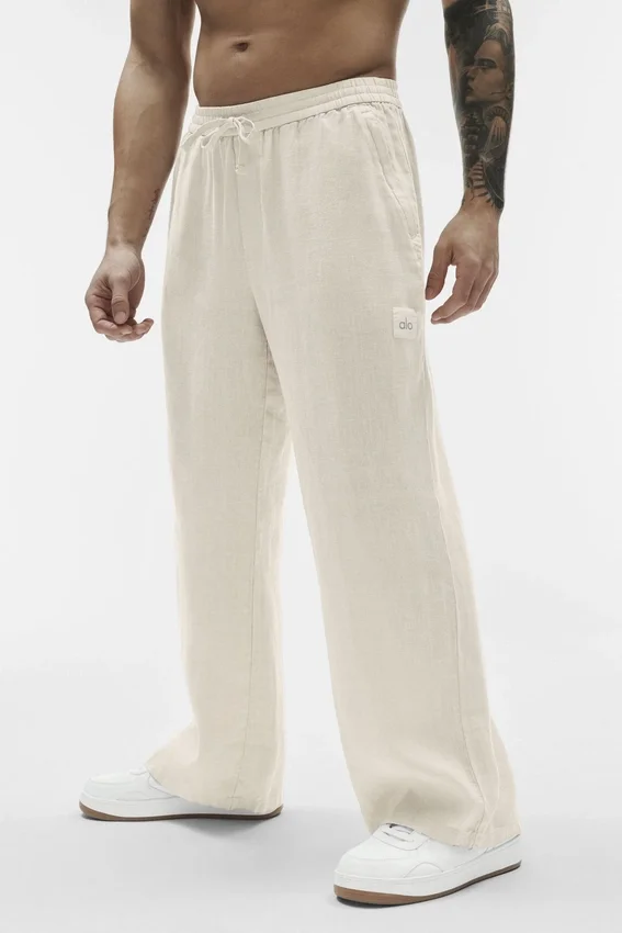 Linen Days Straight Leg Pant - Bone