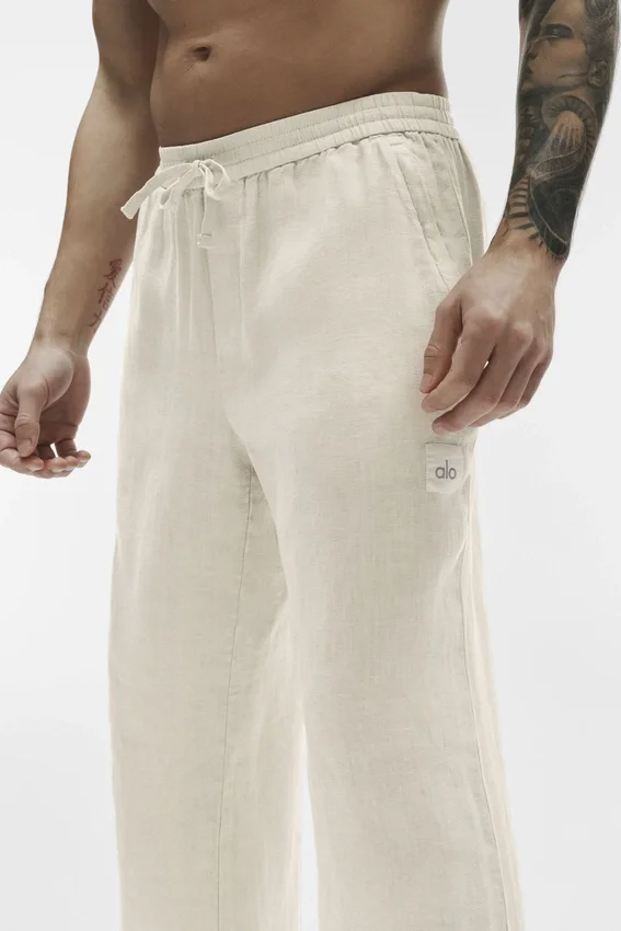 Linen Days Straight Leg Pant - Bone