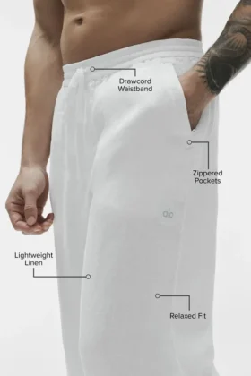 Linen Days Straight Leg Pant – White
