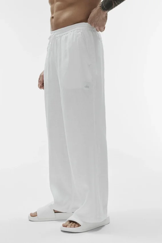 Linen Days Straight Leg Pant - White