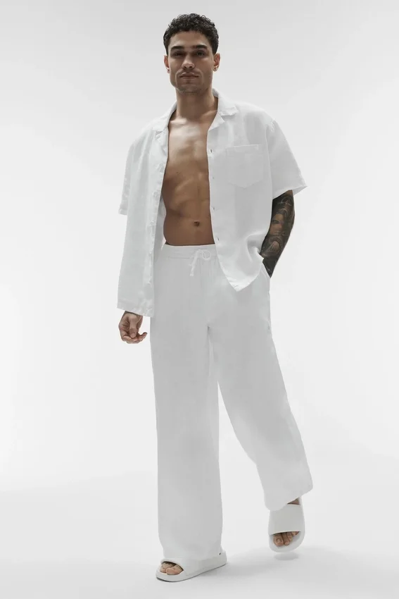 Linen Days Straight Leg Pant - White