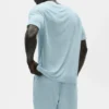 Linen Jersey Coastal Short Sleeve Tee - Seaside Blue
