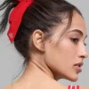 Love Knots Tie Scrunchie - Bright Red