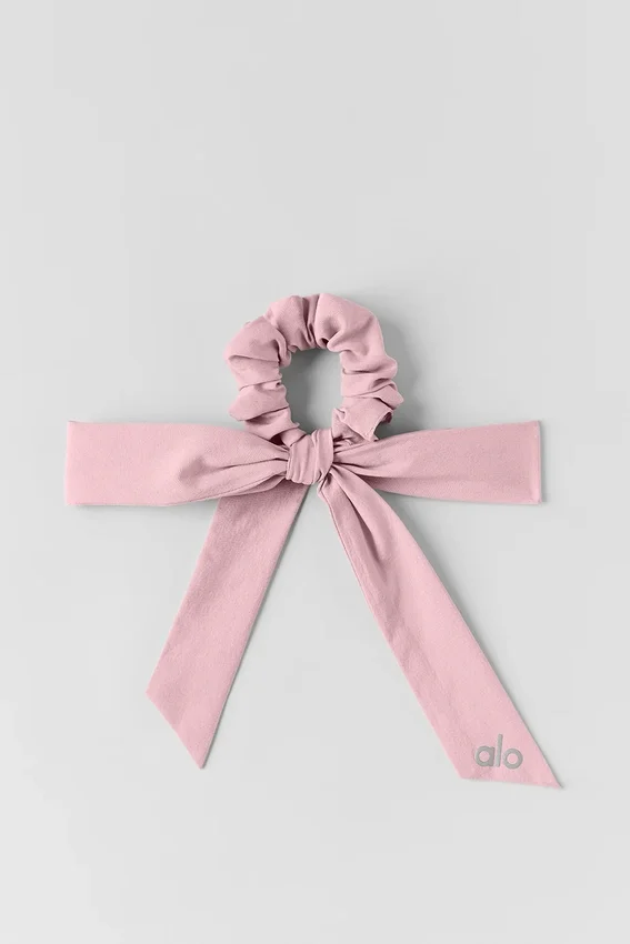 Love Knots Tie Scrunchie - Vintage Pink