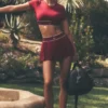 Low-Rise Amp It up Tennis Skirt - Summer Romance Red