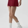 Low-Rise Amp It up Tennis Skirt - Summer Romance Red