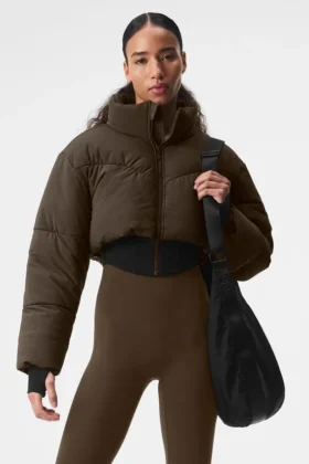 Main Act Corset Puffer - Espresso/Black