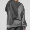 Make Waves Crew Neck Pullover - Dark Heather Grey Tonal