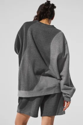 Make Waves Crew Neck Pullover – Dark Heather Grey Tonal