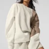 Make Waves Crew Neck Pullover - Ivory/Bone/Gravel