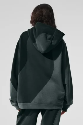 Make Waves Hoodie – Charcoal Green Tonal