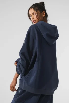 Make Waves Hoodie – Navy Tonal