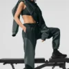 Make Waves Sweatpant - Charcoal Green Tonal
