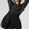 Marl Sweater 1/4 Zip Pullover - Black Marl