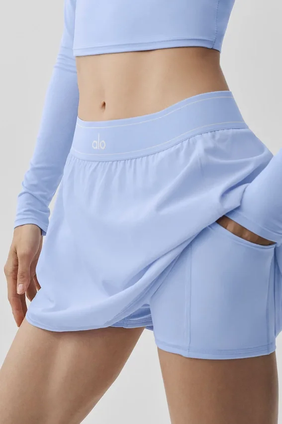 Match Point Tennis Skirt - Light Provence Blue