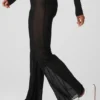 Mesh High-Waist Flicker Pant - Black