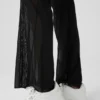 Mesh High-Waist Flicker Pant - Black