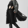Metallic Break Line Trench - Silver Metallic