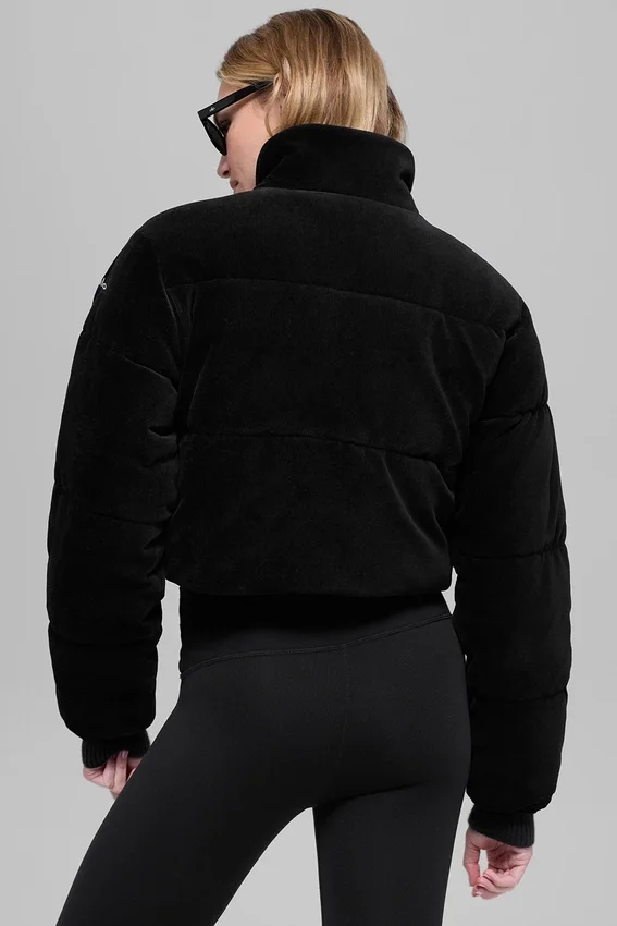Micro Corduroy Dreamy Puffer - Black