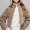 Micro Corduroy Dreamy Puffer - Chai Latte