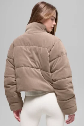 Micro Corduroy Dreamy Puffer – Chai Latte