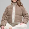 Micro Corduroy Dreamy Puffer - Chai Latte
