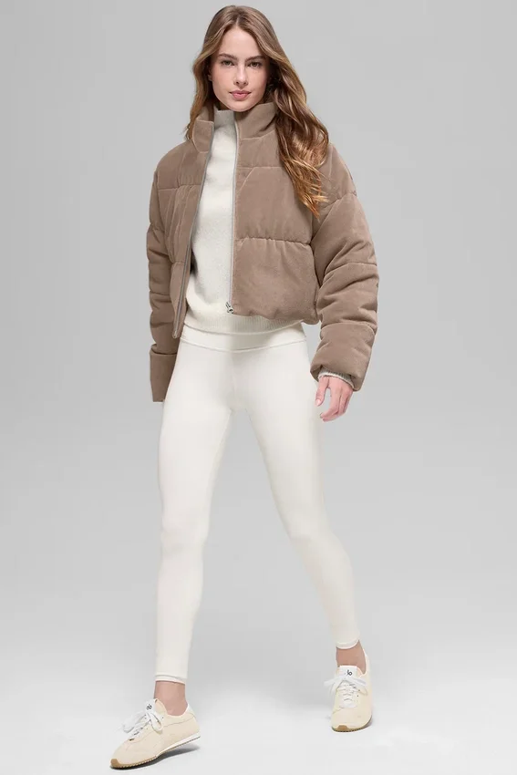 Micro Corduroy Dreamy Puffer - Chai Latte