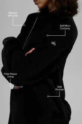 Micro Corduroy on Duty Jacket – Black