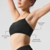 Micro Plisse Game on Bra - Black