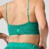 Micro Plisse Game on Bra - Spruce Green
