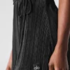 Micro Plisse Game on Tennis Dress - Black