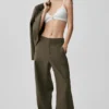 Mid-Rise Cosmopolitan Snap Pant - Olive Tree
