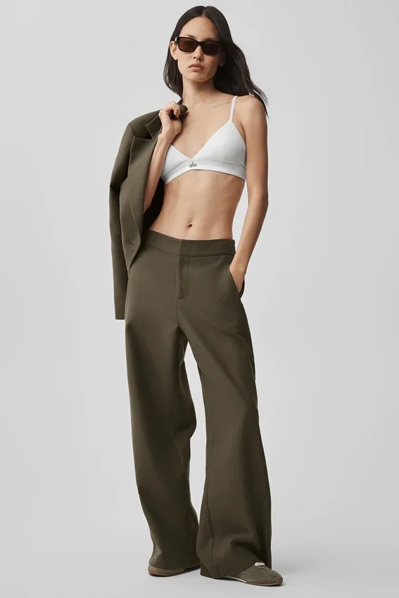 Mid-Rise Cosmopolitan Snap Pant - Olive Tree