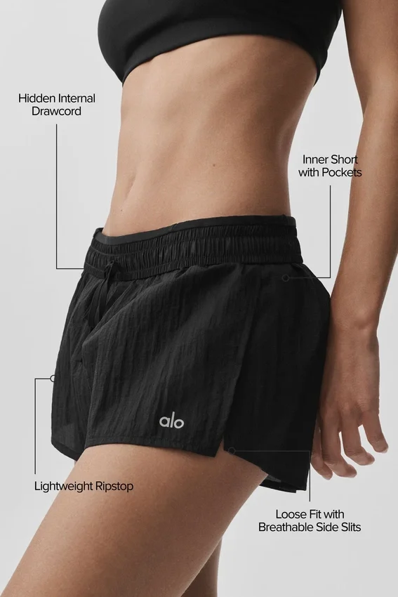 Mid-Rise Go Time Short - Black