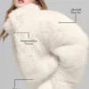 Opulent Faux Fur Cropped Jacket - Ivory