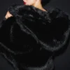 Opulent Faux Fur Statement Jacket - Black