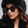 Opulent Faux Fur Wintersun Headband - Black