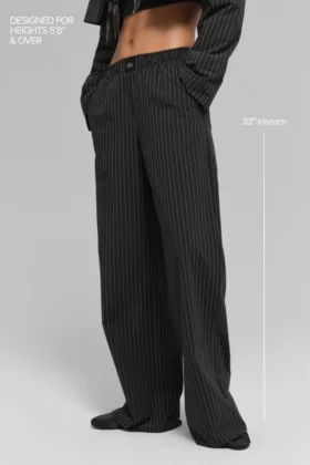 Pinstripe Daylight Boxer Pant (Long) – Black/Titanium