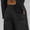 Pinstripe Daylight Boxer Pant (Long) - Black/Titanium