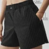 Pinstripe Daylight Boxer Short - Black/Titanium
