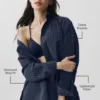 Pinstripe Daylight Button Down Long Sleeve - Navy/Ivory