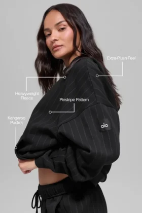 Pinstripe Hoodie – Black Pinstripe