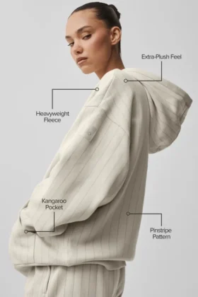 Pinstripe Hoodie – Bone Pinstripe