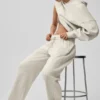 Pinstripe Hoodie - Bone Pinstripe