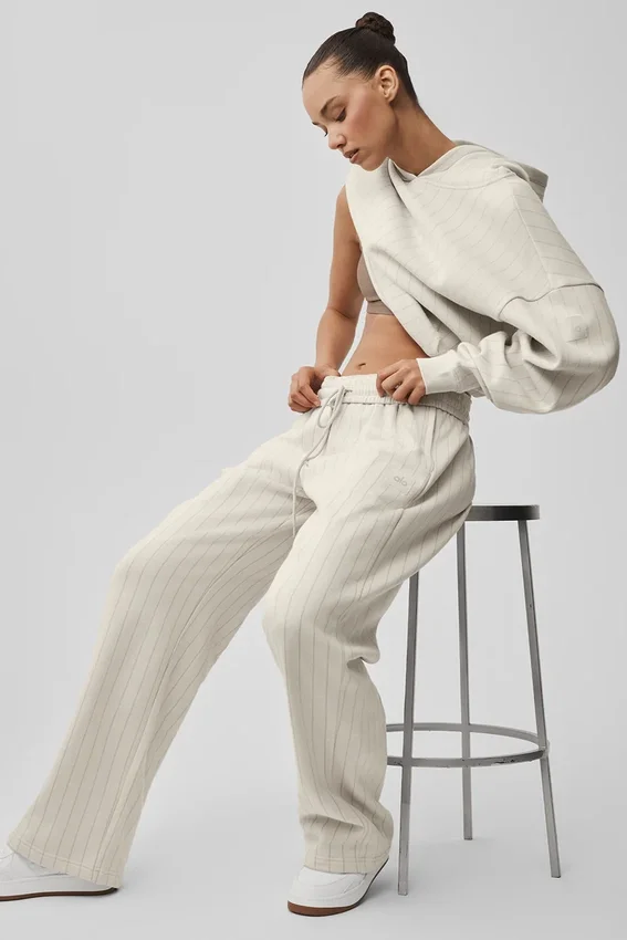Pinstripe Hoodie - Bone Pinstripe